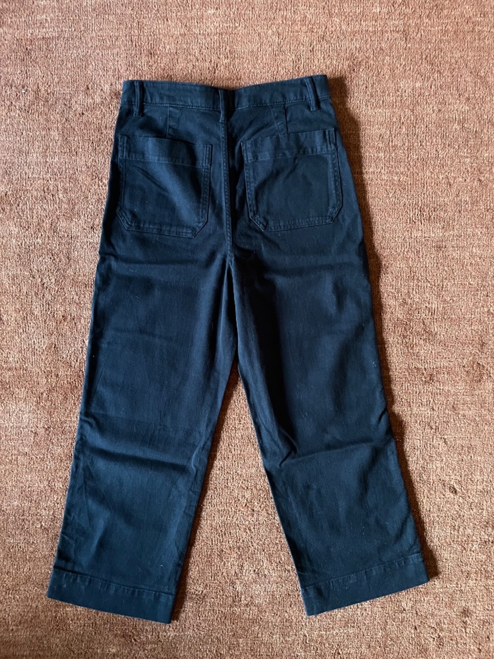 Quince Organic Stretch Cotton Wide-Leg Crop Pants 28 - Picture 2 of 11